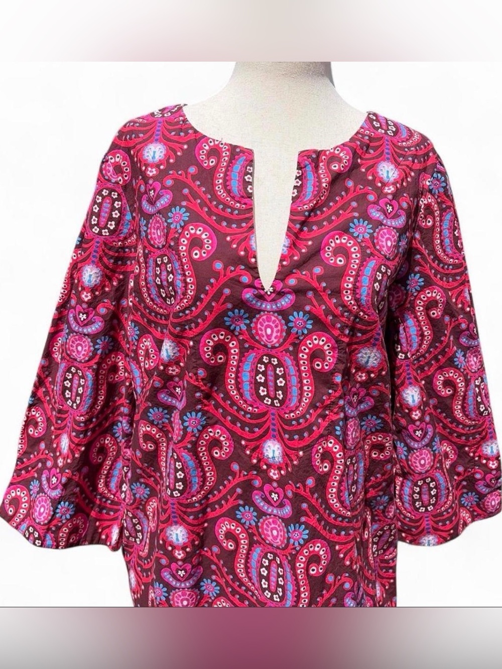 Leslie Evers Cotton tunic dress. Size large